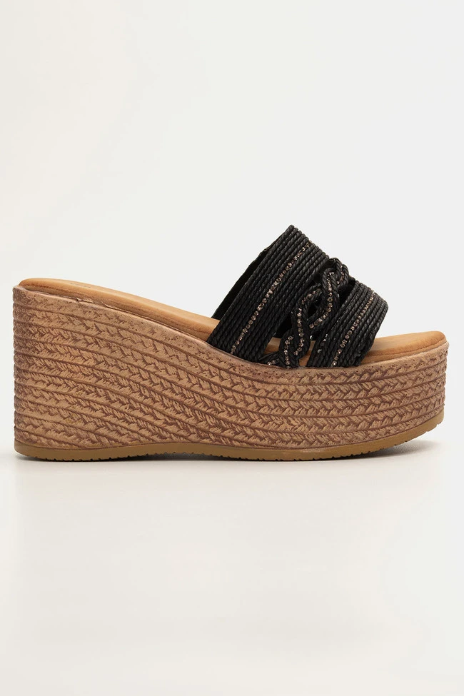 Πλατφόρμες με Ψάθα & Strass 2 Πλατφόρμες με Ψάθα & Strass - Image 2