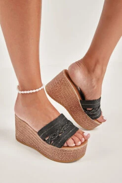 Πλατφόρμες με Ψάθα & Strass