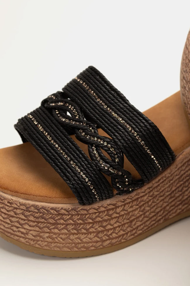 Πλατφόρμες με Ψάθα & Strass 5 Πλατφόρμες με Ψάθα & Strass - Image 5