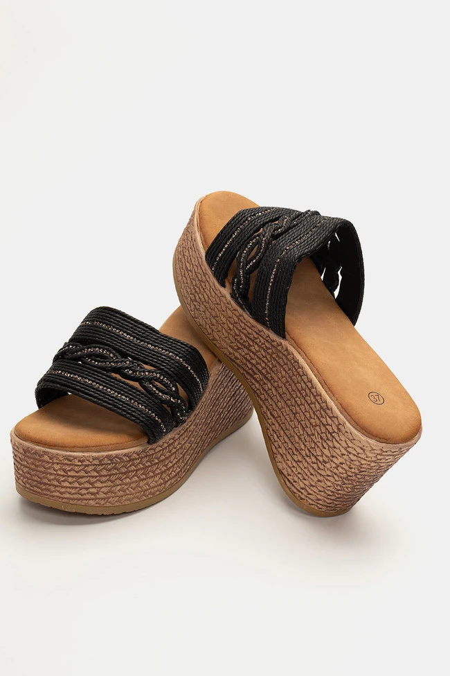 Πλατφόρμες με Ψάθα & Strass 4 Πλατφόρμες με Ψάθα & Strass - Image 4