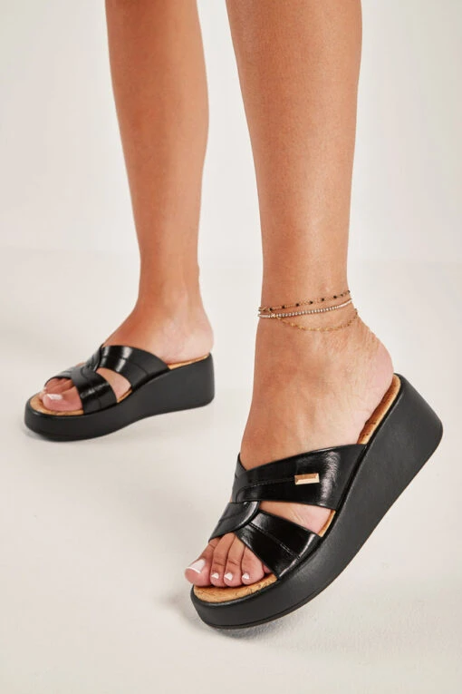 Πλατφόρμες με Χιαστί Λουράκια -Papoutsi Greece platformes me xiasti lourakia 95687 cz69