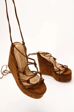 Πλατφόρμες Suede με Κόμπους -Papoutsi Greece platformes suede me kompous 71239 ntkd