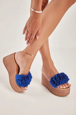 Πλατφόρμες Suede με Λουλούδια